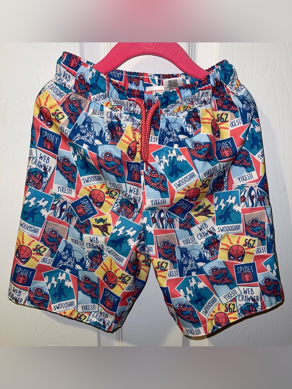 Marvel Spiderman 5T boys swimtrunks blue red